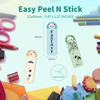 Foto 2 | Foto 2 | Cinta Para Rotular Phomemo D30 Negra Sobre Estampado De Panda - Venta Internacional.