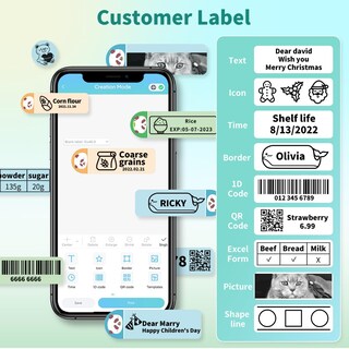 Foto 4 | Foto 4 | Cinta Para Rotular Phomemo D30 Negra Sobre Estampado De Panda - Venta Internacional.