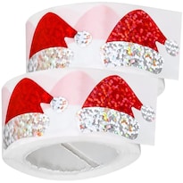 Calcomanías Fiestas Ventdepot Mxagc-002 2 Piezas Gorro Navideño Glitter Multicolor