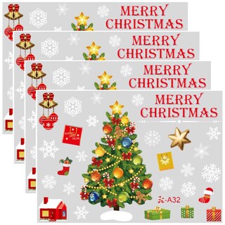 Foto 2 | Foto 2 | Vineles Pvc Estático Ventdepot Mxwaa-004 4 Piezas Navidad Multicolor