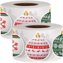 Calcomanía Día De Navidad Ventdepot Mxwik-002 2 Piezas Esferas Navideñas Multicolor