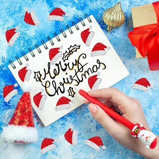 Foto 6 | Foto 6 | Calcomanías Llamativas Ventdepot Mxagc-003 3 Piezas Gorro Navideño Glitter Multicolor