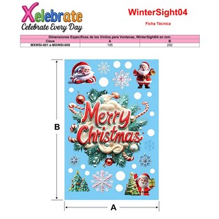 Foto 5 | Foto 5 | Vinil Corona Navideña Ventdepot Mxwsi-004 4 Piezas Casa Jengibre/merry Christmas Multicolor
