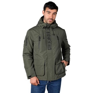 Foto 1 | Foto 1 | Chamarra De Poliéster Para Hombre Con Capucha Y Múltiples Bolsillos Greenlander Verde