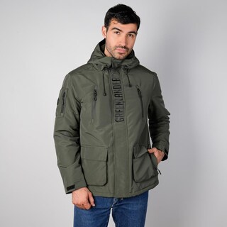 Foto 3 | Foto 3 | Chamarra De Poliéster Para Hombre Con Capucha Y Múltiples Bolsillos Greenlander Verde