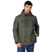 Chamarra De Poliéster Para Hombre Con Capucha Y Múltiples Bolsillos Greenlander Verde