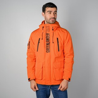 Foto 3 | Foto 3 | Chamarra De Poliéster Para Hombre Con Capucha Y Múltiples Bolsillos Greenlander Naranja