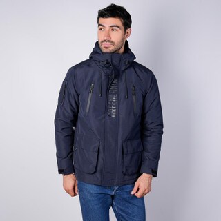 Foto 3 | Foto 3 | Chamarra De Poliéster Para Hombre Con Capucha Y Múltiples Bolsillos Greenlander Azul Marino