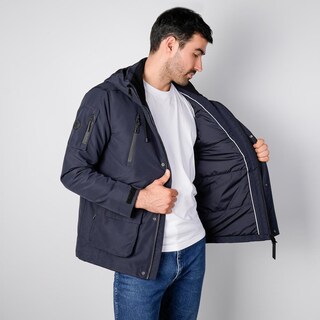 Foto 4 | Foto 4 | Chamarra De Poliéster Para Hombre Con Capucha Y Múltiples Bolsillos Greenlander Azul Marino