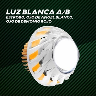 Foto 5 | Foto 5 | Faro Led Con Chip Cree Para Moto I O L | Luz Blanca Alta/baja Con Estrobo | Ojo De Ángel Blanco Y Ojo De Demonio Rojo