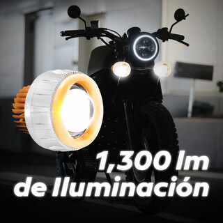 Foto 6 | Foto 6 | Faro Led Con Chip Cree Para Moto I O L | Luz Blanca Alta/baja Con Estrobo | Ojo De Ángel Ámbar Y Ojo De Demonio Rojo
