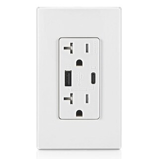 Foto 2 | Foto 2 | Cargador De Pared Leviton T5834-w 60 W Usb Tipo A/tipo C 20 V - Venta Internacional.