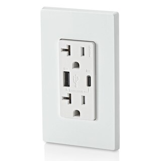 Foto 3 | Foto 3 | Cargador De Pared Leviton T5834-w 60 W Usb Tipo A/tipo C 20 V - Venta Internacional.