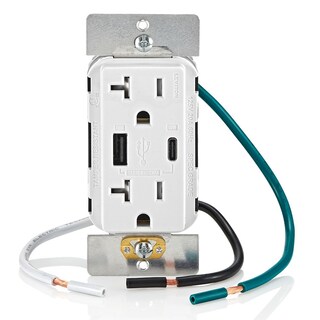 Foto 4 | Foto 4 | Cargador De Pared Leviton T5834-w 60 W Usb Tipo A/tipo C 20 V - Venta Internacional.