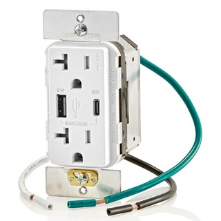 Foto 5 | Foto 5 | Cargador De Pared Leviton T5834-w 60 W Usb Tipo A/tipo C 20 V - Venta Internacional.