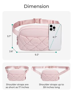 Foto 4 | Foto 4 | Riñonera Bagsmart Puffy Para Mujer Bandolera 2 Litros - Venta Internacional.