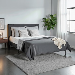 Foto 4 | Foto 4 | Base De Cama Matrimonial Con Cabecera Moderna Ilios Innova. Diseño Elegante Estructura Reforzada Y Tapizado Negro