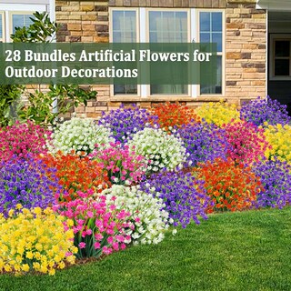 Foto 6 | Foto 6 | Flores Artificiales Turnmeon 28 Paquetes Resistentes A Los Rayos Uv Para Exteriores - Venta Internacional.