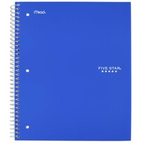 Libreta Five Star 5 Temas Con Rayas Anchas 200 Hojas Azul - Venta Internacional.