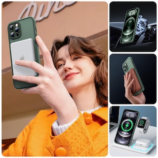 Foto 6 | Foto 6 | Funda Magnética Tocol Para Iphone 12 Pro Max De 6.7 Pulgadas Color Verde - Venta Internacional.