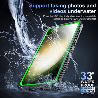 Foto 3 | Foto 3 | Funda De Teléfono Temdan Para Samsung Galaxy S23 A Prueba De Agua Verde - Venta Internacional.