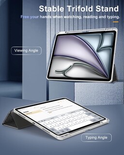 Foto 4 | Foto 4 | Funda Timovo Para Ipad Air De 13 Pulgadas Con Soporte Para Lápices Color Negro Brillante - Venta Internacional.