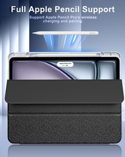 Foto 7 | Foto 7 | Funda Timovo Para Ipad Air De 13 Pulgadas Con Soporte Para Lápices Color Negro Brillante - Venta Internacional.