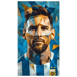 Foto 1 | Foto 1 | Cuadro Decorativo Fútbol 122x164cm Messi