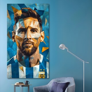 Foto 2 | Foto 2 | Cuadro Decorativo Fútbol 122x164cm Messi