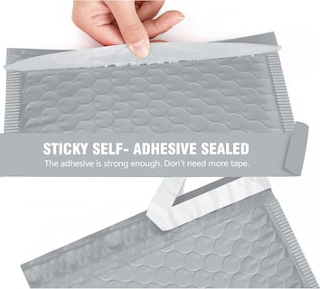 Foto 4 | Foto 4 | Bubble Mailers Hblife 100 Sobres De Polietileno Autoadhesivos Color Gris 15 X 25 Cm - Venta Internacional.