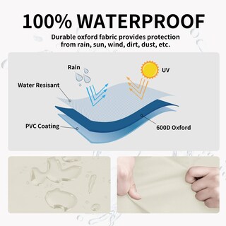 Foto 3 | Foto 3 | Funda De Sofá De Dos Plazas Para Exteriores Fácil De Llevar Resistente Para 2 Plazas Color Beige - Venta Internacional.