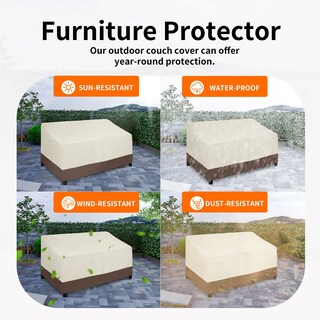 Foto 5 | Foto 5 | Funda De Sofá De Dos Plazas Para Exteriores Fácil De Llevar Resistente Para 2 Plazas Color Beige - Venta Internacional.