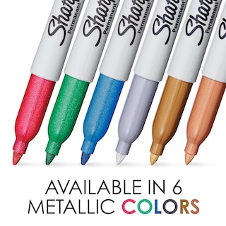 Foto 2 | Foto 2 | Rotulador Sharpie Metálico Permanente De Punta Fina Plateado X36 - Venta Internacional.