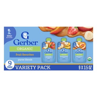 Foto 1 | Foto 1 | Bolsas Orgánicas Gerber Para Alimentos Para Bebés 104 Ml (paquete De 9) Paquete Económico - Venta Internacional.