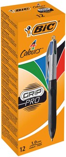 Foto 1 | Foto 1 | Bolígrafos Bic 4 Colores Grip Pro Retráctiles 1 0 Mm 12p - Venta Internacional.