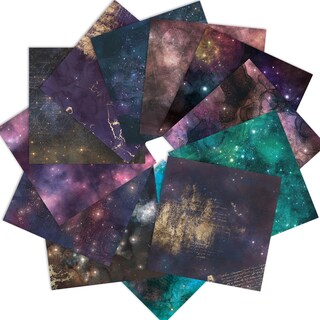 Foto 2 | Foto 2 | Papel Para Álbumes De Recortes Ikammo Black Galaxy Starry Sky 30 X 30 Cm 24 Hojas - Venta Internacional.