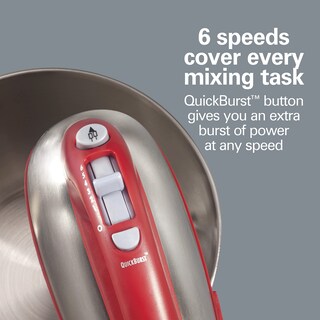 Foto 6 | Foto 6 | Mezclador Hamilton Beach Classic 4 L De Pie/mano 6 Velocidades 290 W Rojo - Venta Internacional.