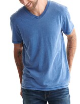 Camiseta Lucky Brand Venice Burnout Con Cuello En V Para Hombres - Azul - Venta Internacional.