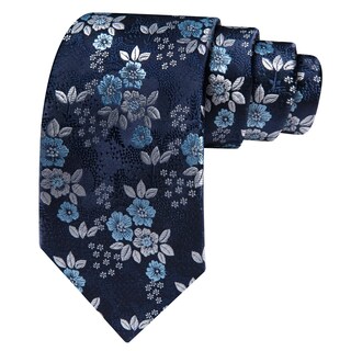 Foto 4 | Foto 4 | Set De Corbatas Barry.wang De Seda Floral Azul Claro Para Hombre - Venta Internacional.