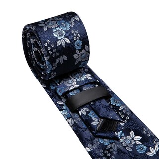 Foto 5 | Foto 5 | Set De Corbatas Barry.wang De Seda Floral Azul Claro Para Hombre - Venta Internacional.