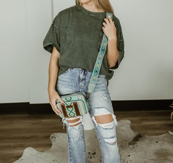 Foto 2 | Foto 2 | Bandolera Montana West Wrangler Boho Aztec Green - Venta Internacional.