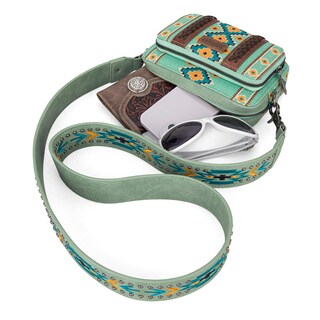 Foto 6 | Foto 6 | Bandolera Montana West Wrangler Boho Aztec Green - Venta Internacional.