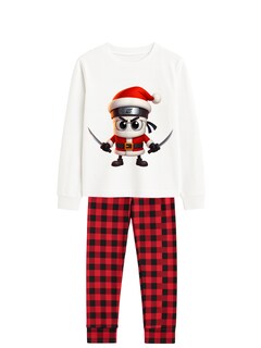 Foto 1 | Foto 1 | Pijama Zyro Kids 1003 Blanca Ninja Navideño para Niño