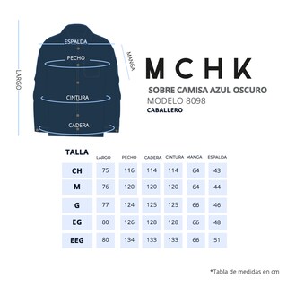 Foto 5 | Foto 5 | Sobrecamisa Mchk. Mezclilla Caballero Azul Oscuro Modelo 8098
