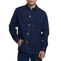 Sobrecamisa Mchk. Mezclilla Caballero Azul Oscuro Modelo 8098