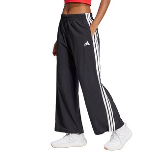 Foto 1 | Foto 1 | Pants Essentials 3 Franjas Lifestyle Parachute Tejido Adidas Negro Mujer