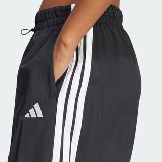 Foto 4 | Foto 4 | Pants Essentials 3 Franjas Lifestyle Parachute Tejido Adidas Negro Mujer