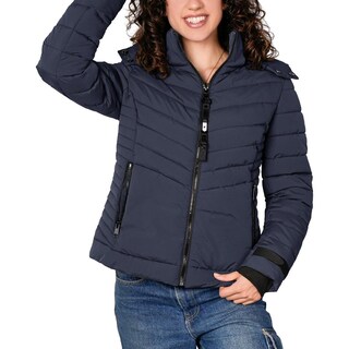 Foto 2 | Foto 2 | Chamarra Capitonada Para Mujer Con Capucha Desmontable Greenlander Azul Marino