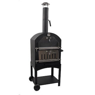 Foto 1 | Foto 1 | Horno Vesuv Para Pizza De Carbón Y Leña Con Piedra Cordierita Termómetro Y Chimenea Asador Ahumador De Ilios Innova