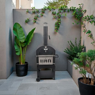 Foto 4 | Foto 4 | Horno Vesuv Para Pizza De Carbón Y Leña Con Piedra Cordierita Termómetro Y Chimenea Asador Ahumador De Ilios Innova